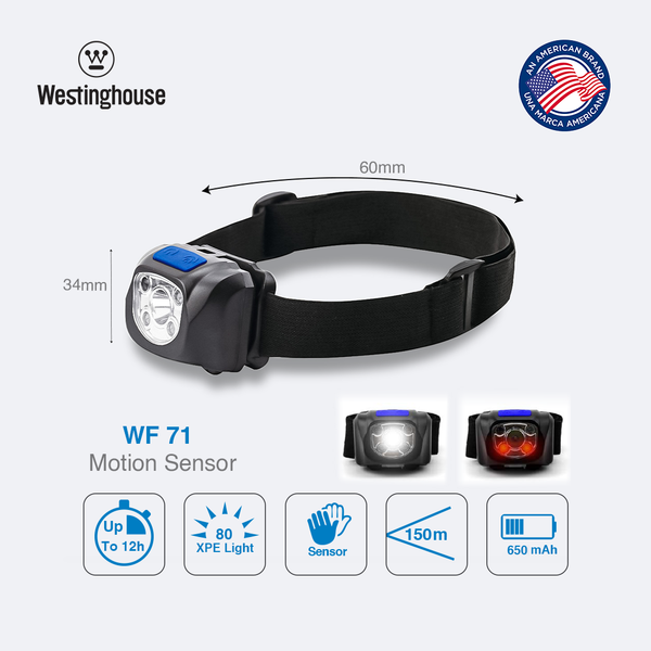 Westinghouse WF71 is integrated with 3 LED lights that provide 2 lighting modes - red light and white light.