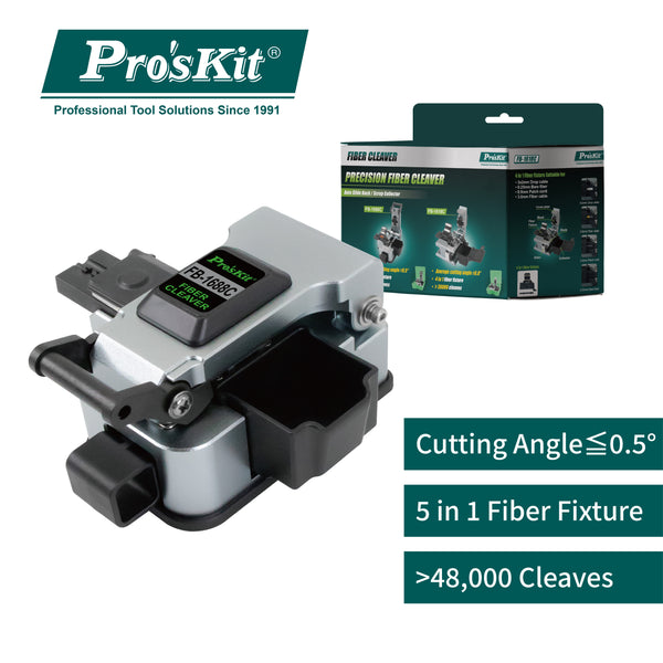 Pro'skit Precision Optical Fiber Cleaver with Scrap Collector FB-1688C