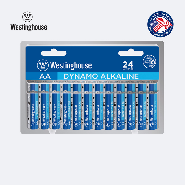 Westinghouse  AA/AAA Batteries, Dynamo Alkaline 1.5V Value Pack of 24 Leak-Proof Premium Power for High-Drain Devices | Best for Game Controller, Remotes, Toys & Flashlights