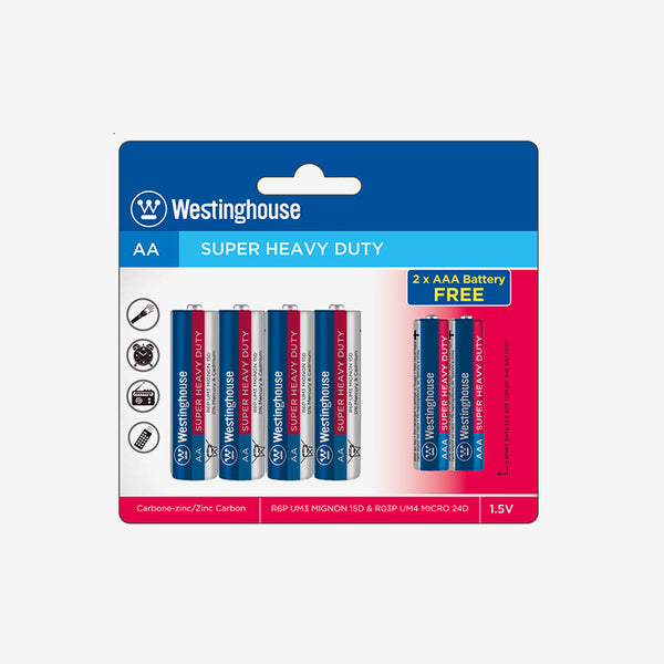 Westinghouse 4xAA + x2AAA Zinc Heavy Duty 1.5V Battery