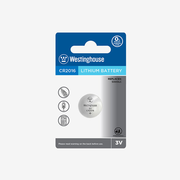 Westinghouse Lithium 3V Battery x1 Blister Card