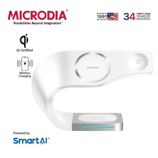MICRODIA SNAPStation™ Curve/Curve Mini Magnetic Wireless Charging Station