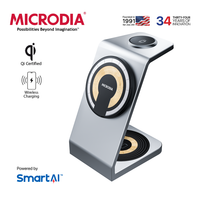 Microdia SNAPStation Aluminaire 23W 3-in-1 Magnetic Wireless Charging Station