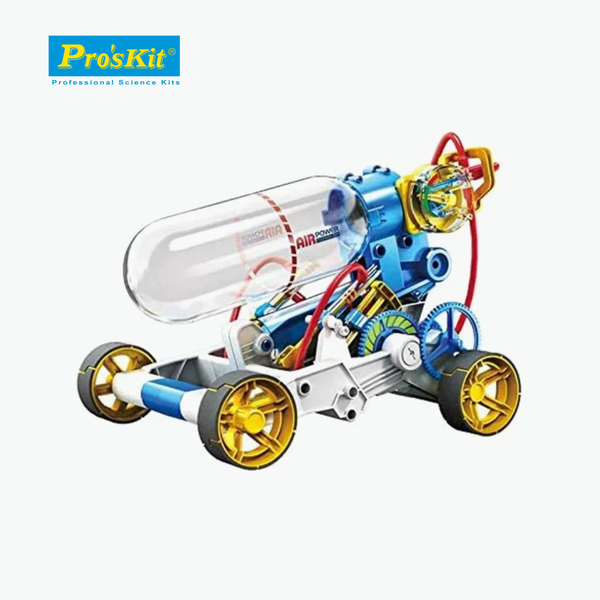 Pro’sKit GE-631 Air Engine Car Kit – DIY STEM Compressed-Air Propulsion Car Toy for Kids 10+ (Battery-Free Eco Car)