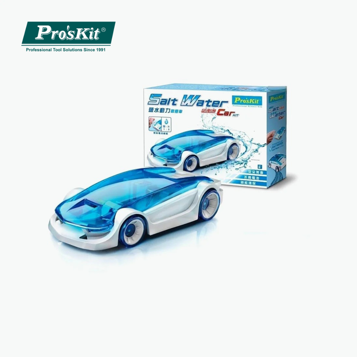 Pro’sKit GE-750 Salt Water Fuel Car Kit – DIY STEM Water Fuel Cell Car Assembly Toy for Kids (Battery-Free Clean Energy)