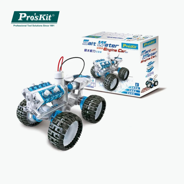 Pro’sKit GE-752 Salt Water Fuel Cell 4x4 Engine Car Kit – DIY STEM Water-Powered Car for Kids (No Batteries)