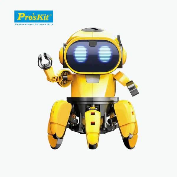 Pro’sKit GE-893 Probbie The Robot – DIY 6-Leg Smart IR Sensor STEM Robot Kit with 360° Rotation for Kids 8+