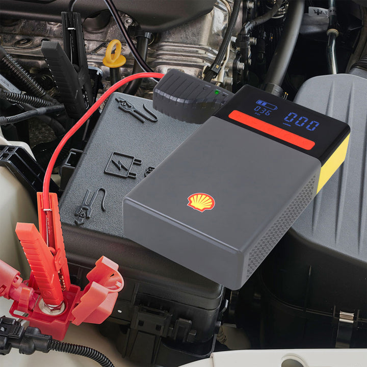 a close up of a car's battery and its charger