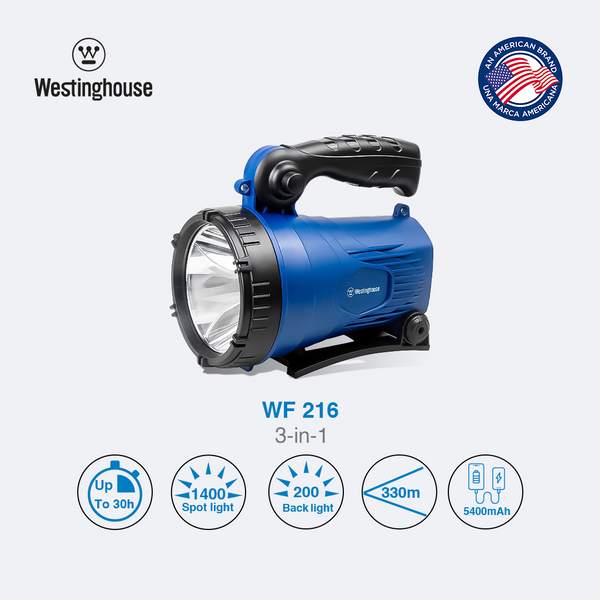 Westinghouse WF216 Rechargeable Search Light is integrated with super powerful lighting sources