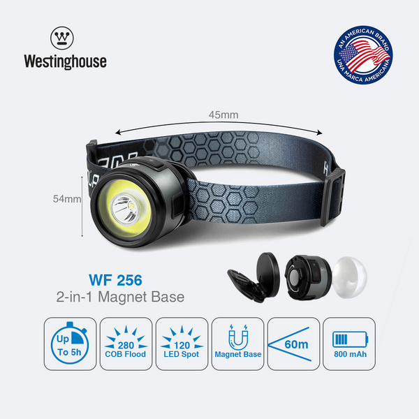 Westinghouse WF256 Rechargeable Head Light is built-in with 2 powerful lighting systems that can be controlled independently.