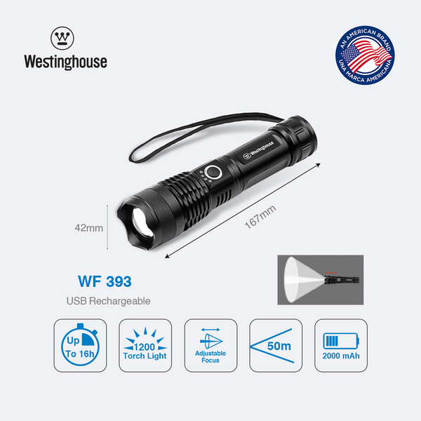 Westinghouse WF393 Rechargeable Flashlight combines today’s technology and dependable performance