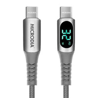 Microdia ExeCable Digital Display 100W USB-C to USB-C Cables w/Charging Power Display,